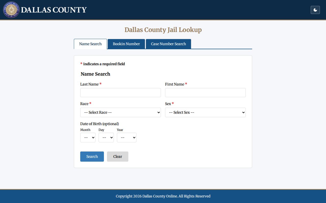 University Park resident lookup Dallas County jail search