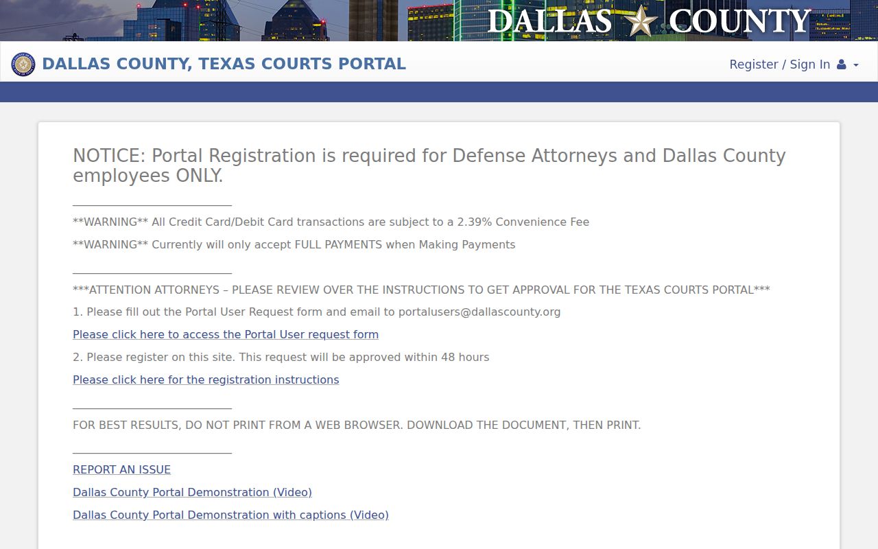 University Park residents directory Dallas County Odyssey court search