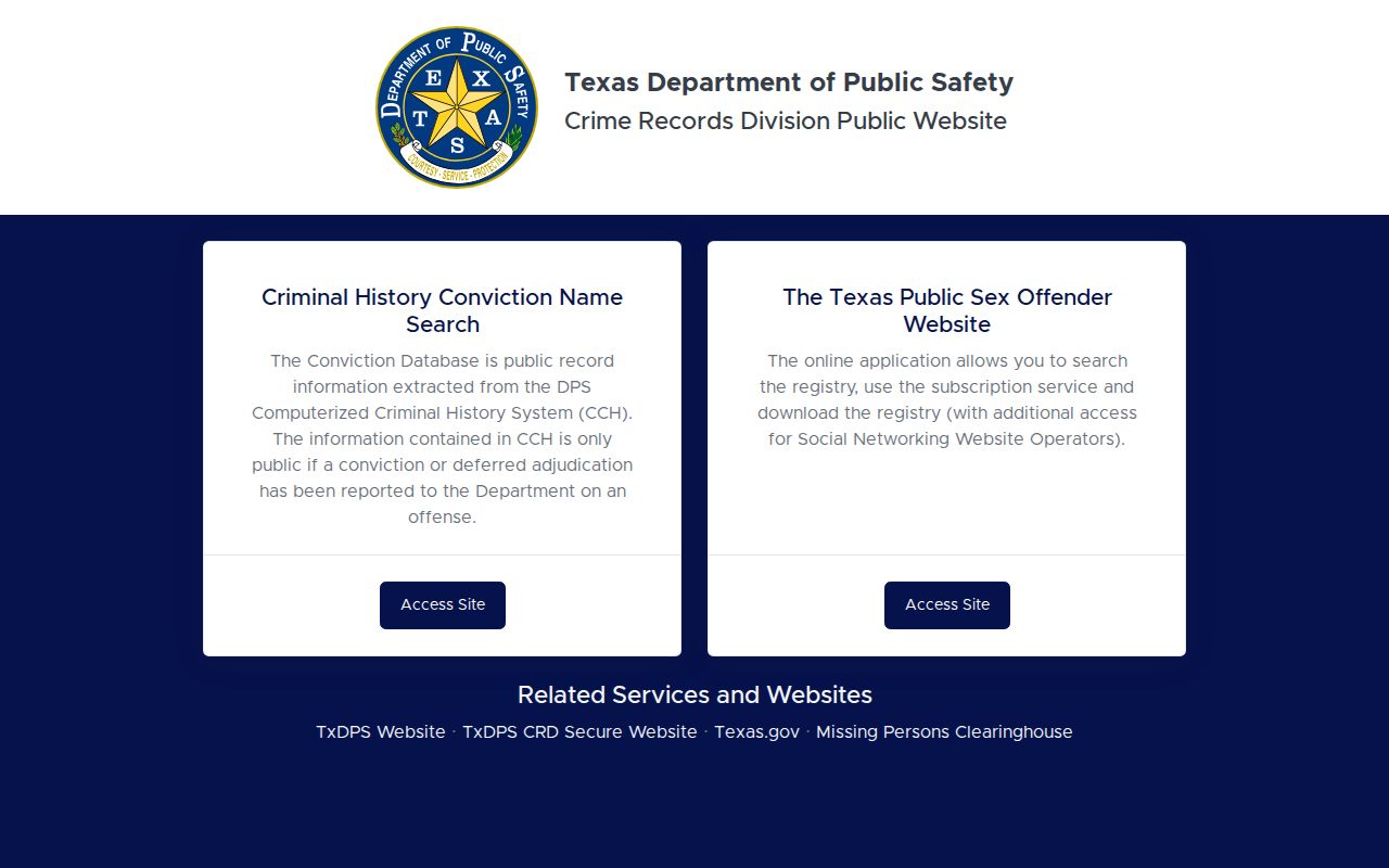 University Park resident lookup Texas DPS public safety registry