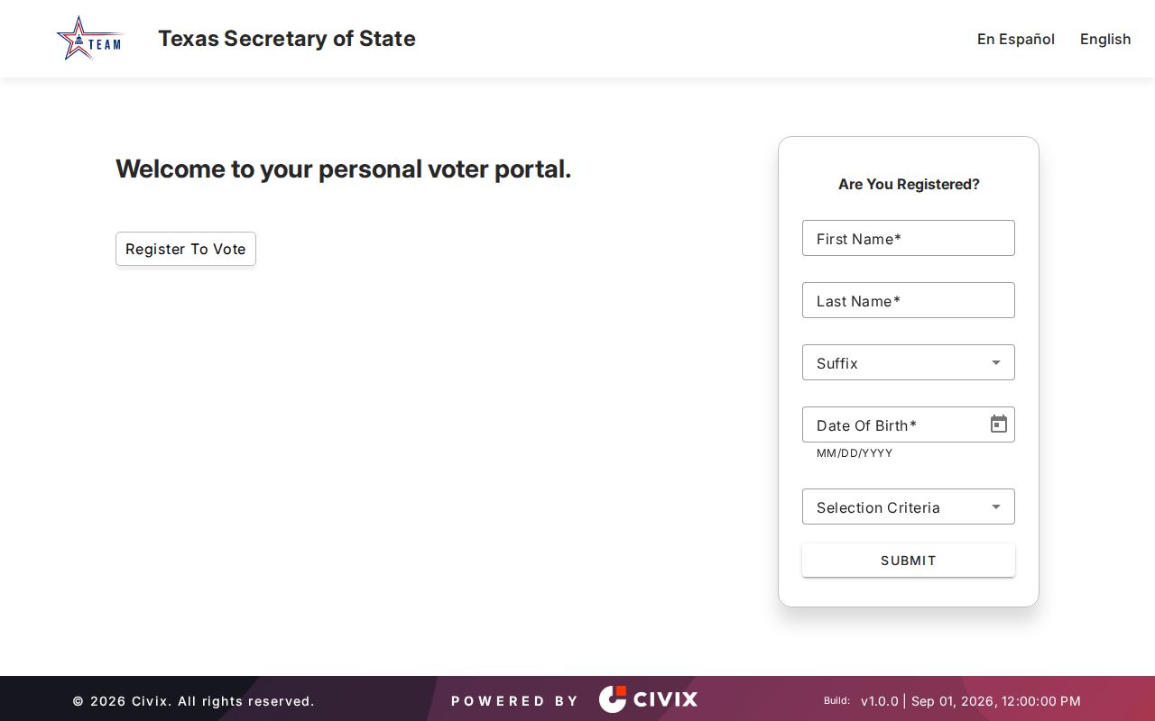 University Park residents directory Texas voter lookup form