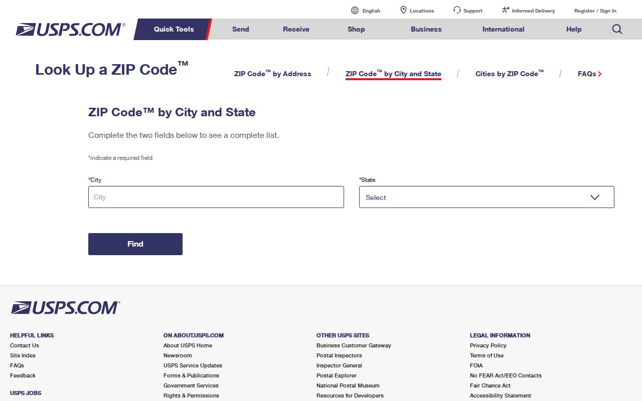 University Park ZIP code directory USPS address lookup